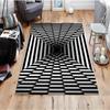 3D Ковер с оптической иллюзией Геометрический ковер-иллюзия вихря Креативный домашний декор Нескользящий коврик для гостиной, спальни, коридора