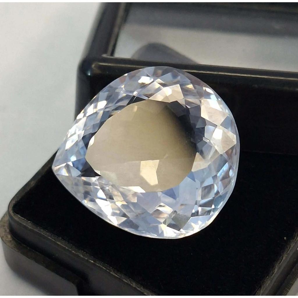 Natural White Sapphire 24-26 Ct Pear Cut Certified Fabulous Loose Gemstone