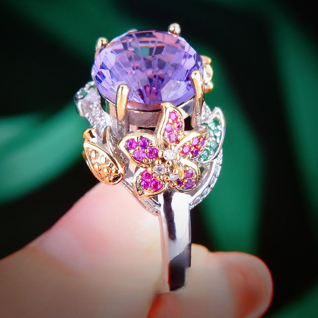 Sace Gems Classic Copper Alloy Zircon Ring Ladies Jewelry Wedding Promise Party Gift