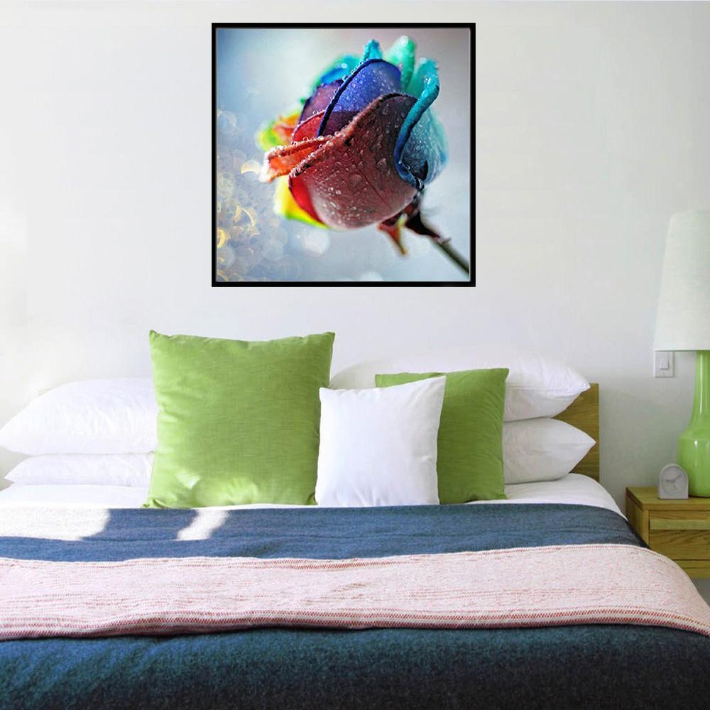 5D алмазная живопись цветы горный хрусталь вышивка крестиком подарок красочная роза алмазная мозаика картина украшение дома