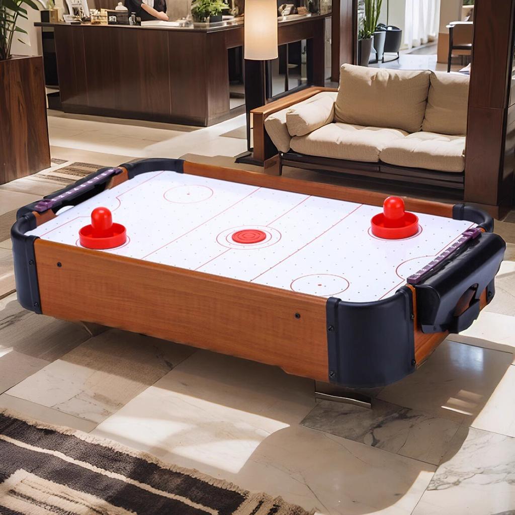 Indoor Playing Game Wood Small Table Air Hockey Game Desktop Air Hockey Board Game for 2 Player Home and Outdoor Game