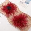 Handmade Ostrich Feather Applique Fluffy Feather Corsage Exquisite Feather Pin  Women