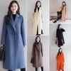 Fashion Design Coat Female Autumn and Winter Medium-length Large Size Tweed Loose Coat Trend