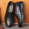 Fashion Summer 2024 New Men's Hollow Breathable Cool Leather Shoes Fashion Trends Business Casual Leather Shoes Banquet Casual Shoes