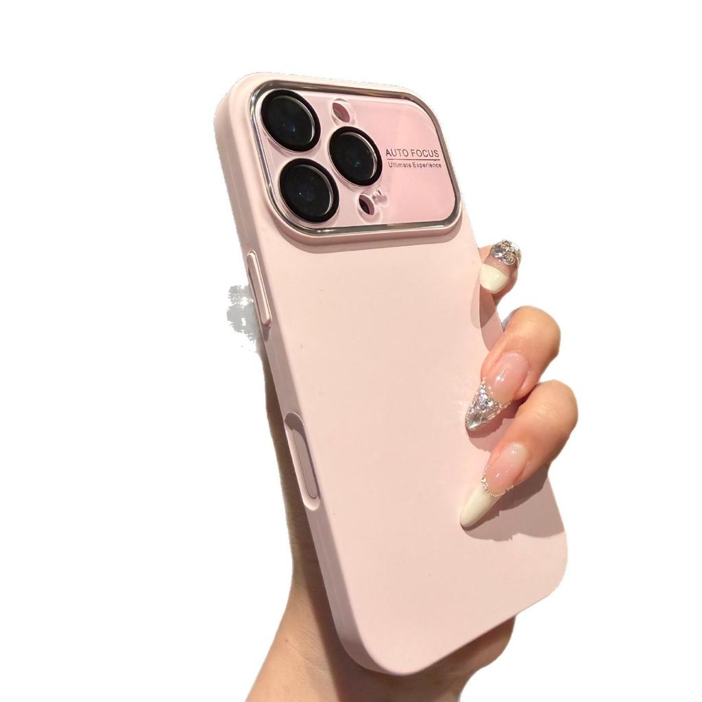 Чехол-скин для iPhone 17 Pro Max с большим окном, однотонный, противоударный, с защитой объектива Apple 16.