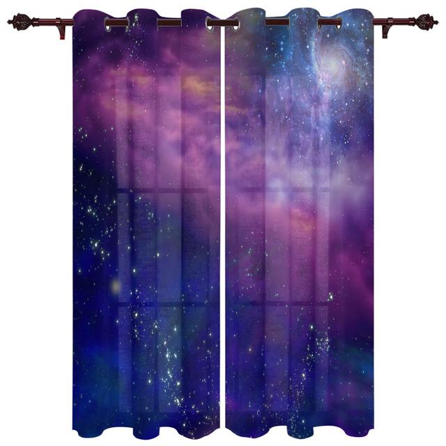 Космическая Туманность Галактика Оконные Шторы Гостиная Тканевые Шторы Шторы Домашний Декор Шторы для Спальни