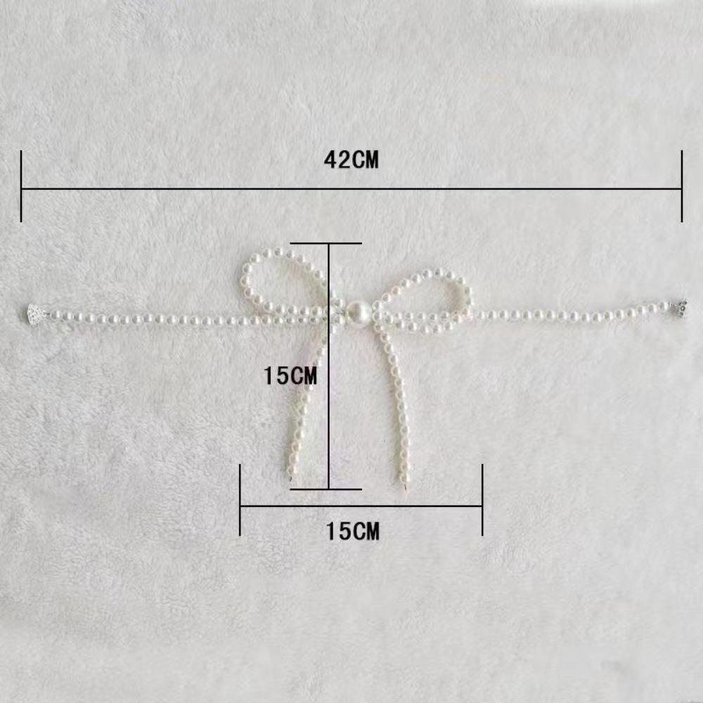 2pcs Pearl Bow Curtain Tieback Faux Pearl Pearl Magnetic Buckle Magnetic Curtain Strap Living Room