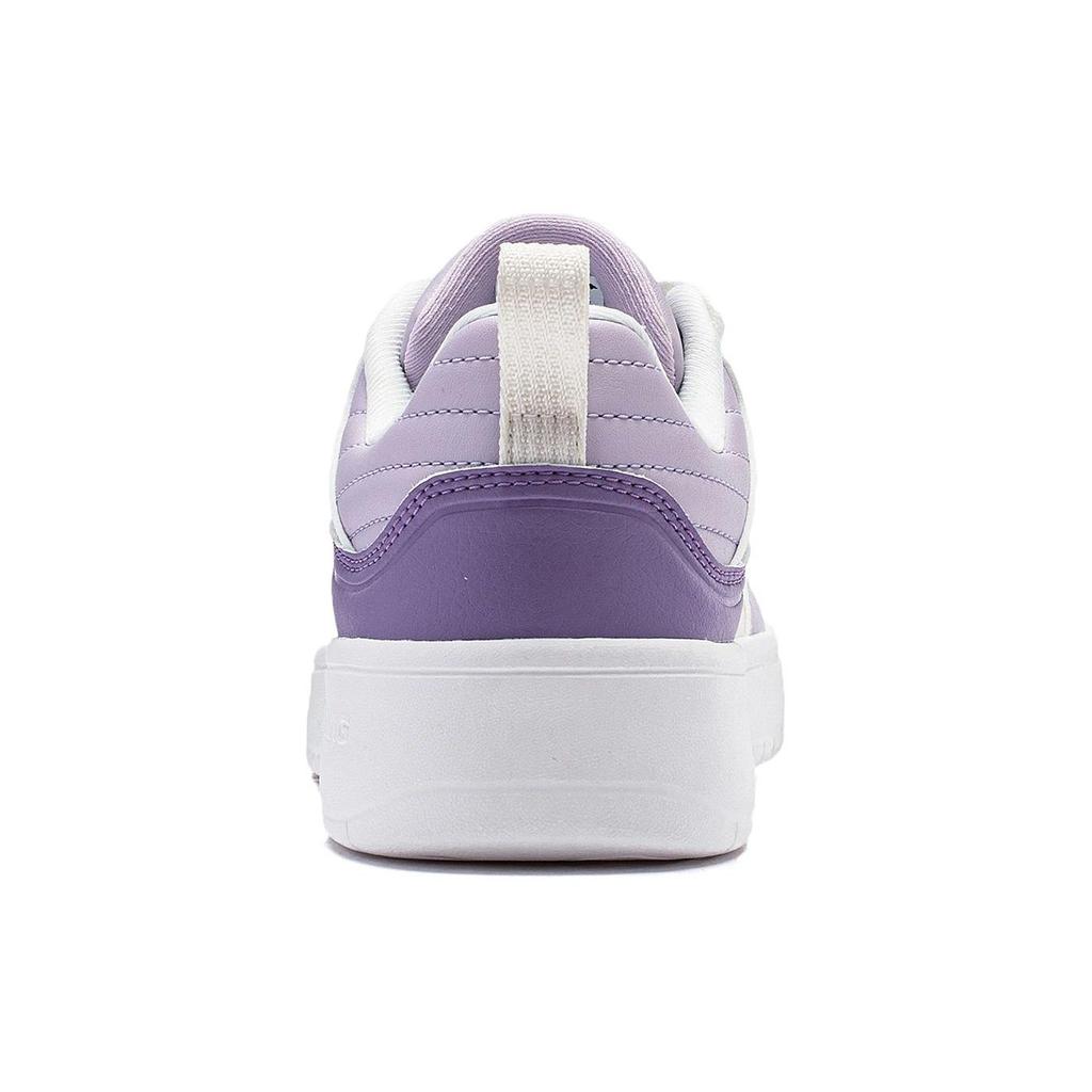 Li-Ning Удобные универсальные износостойкие низкие кроссовки для скейтбординга женские кроссовки белые фиолетовые AGCT406-2