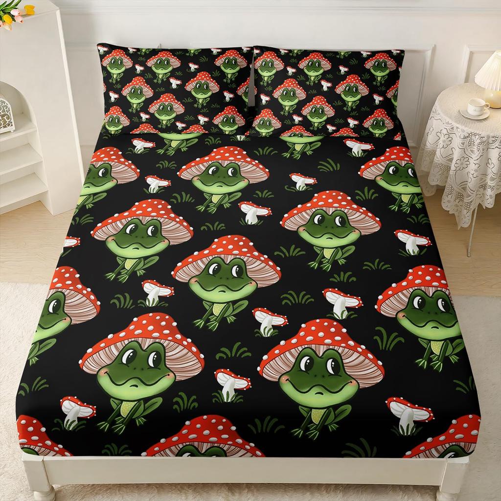 Beautiful Butterfly Pattern Mattress Three-Piece Digital Printing Home Bedding Set Adult Children