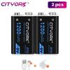 Cityork 9V 1200mAh Rechargeable Battery 6F22 9V Micro USB Batteries With USB Cable For Metal Detector Microphone Toy Multimeter