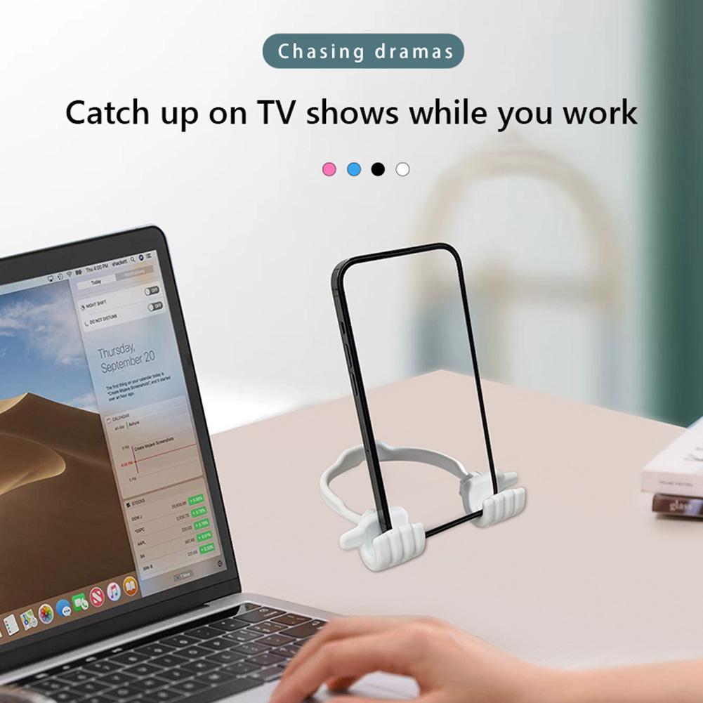 Подставка для телефона Lazy Phone с регулируемым вращением на 360 градусов для iPhone iPad (белый)