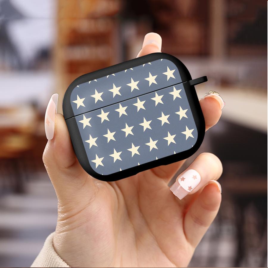 Earphone Cases Cover Case For Airpods Pro 3 4 Pro3 Pro2 2 1 Blue Star Pattern