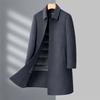 New Men's Thickened Knee Trench Coat Removable Down Liner Double-sided Wool Coat