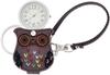 [Fieldwork] Pocket Watch Analog Owl Bag Charm Clock with Loupe LW036-1 Women's