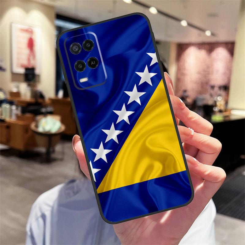 Чехол-флаг Боснии и Герцеговины для Oppo A17 A77 A80 A40 A60 A98 A78 A18 A38 A58 A16 A76 A96 A74 A94 A54 A57S A15
