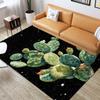 Non-slip rug featuring a 3D cactus and vivid floral print—suitable for the living room, bedroom, kitchen, and bathroom.