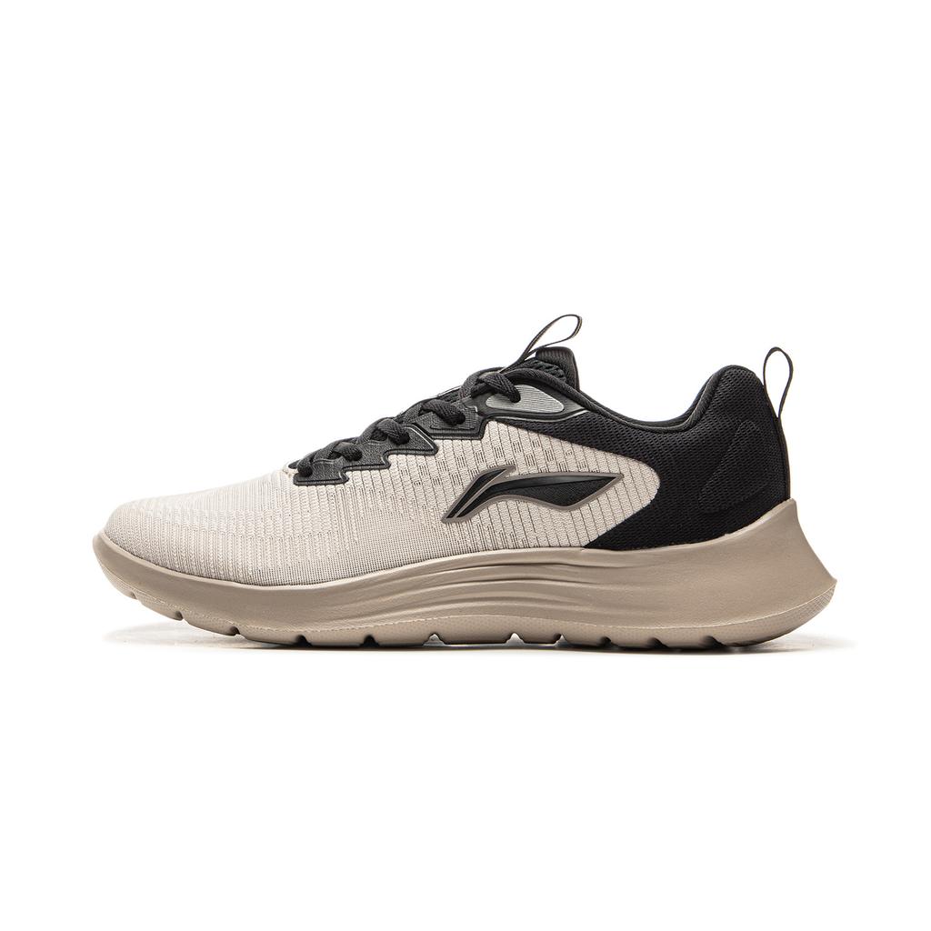 Li Ning Lightweight Soft Rebound Casual Running Shoes Men Sneakers Gray Black ARSV033-2