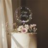 Acrylic Wedding Cake Toppers Multicolor Cake Decorative Card  Wedding Party
