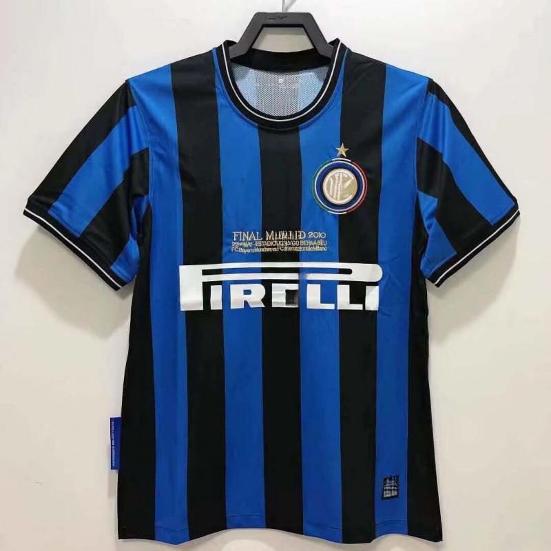 Оптовая продажа классическая ретро футбольная форма Серии А AC Milan Kaka Inter домашняя и гостевая с коротким рукавом, доставка