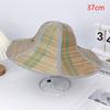 Summer Beach Boater Straw Hat Chinese Style Foldable Straw Sun Cap Anti-Ultraviolet Fisherman'S Cap Visor Hat For Mens Women