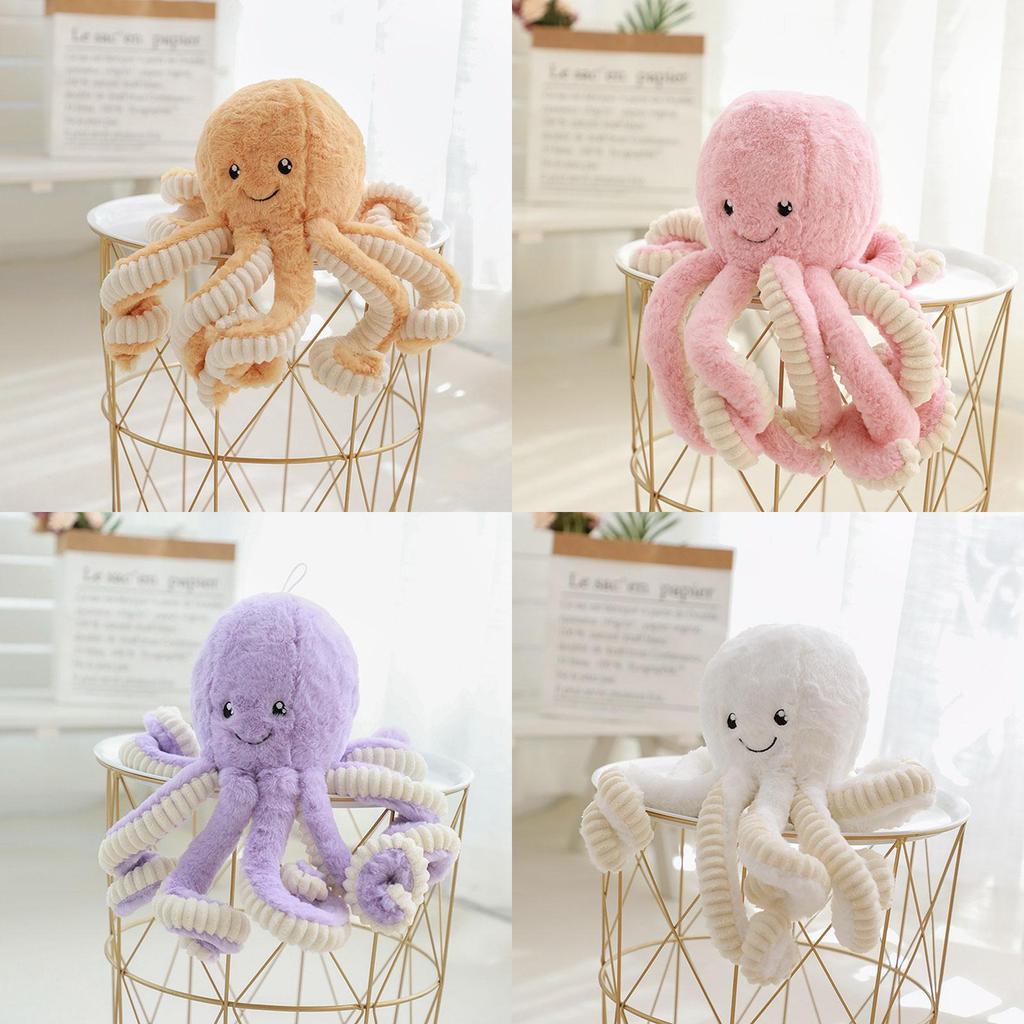 Lovable 15.7'' Octopus Plush Toy Pillow Ideal For Kids' Bedding And Decor