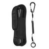 Flashlight Pouch, Flashlight Holder with Coiled Cord, Penlight Case, Black