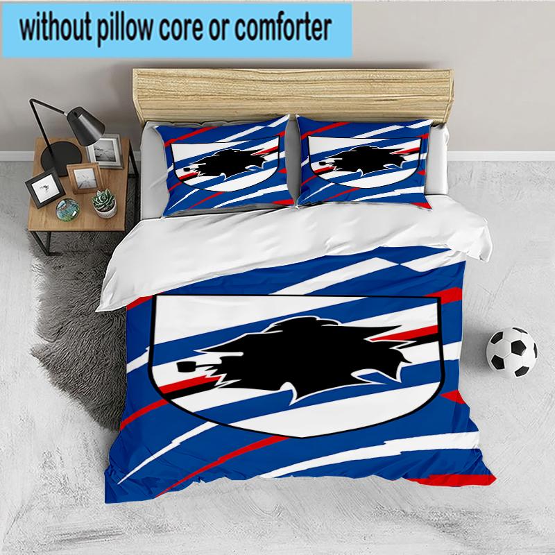 3PCS Sam-pdoria Team Emblem Bedding set,Ideal for1pc Duvet Cover And 2pcs Pillowcases Perfect for Christmas gift,Ideal for Bedroom, Dormitory