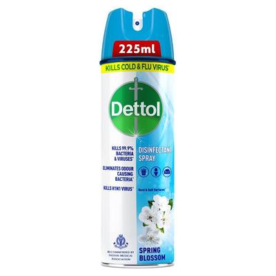 Dettol Spring Blossom Disinfectant Spray Дезинфицирующее средство для защиты от микробов на твердых и мягких поверхностях