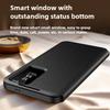 Кожаный чехол Smart View с окном и функцией ответа для Samsung Galaxy S25 Ultra S25 Edge S24 S23 FE S22 Plus A55 A56, чехол-кошелек с отделениями для карт