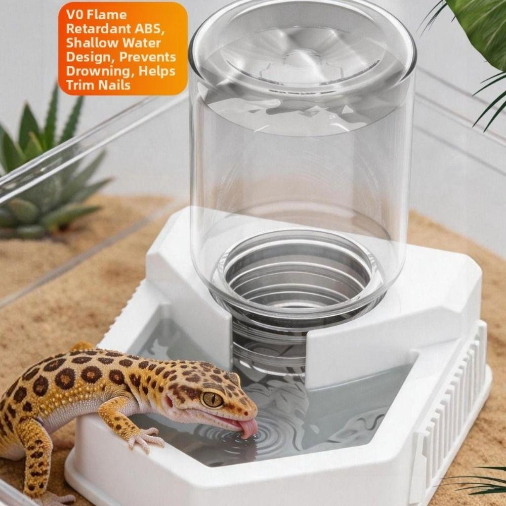 ABS Reptile Water Dish Automatic Creative Water Dish New Turtle Feeder Station For Snakes
