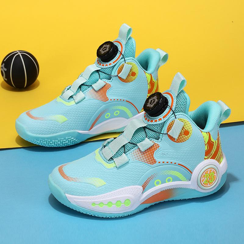 Hot Sale Boys Shoes Youth Professional Training High Top Basketball Shoes Non-slip Children's Students Outdoor Sneakers