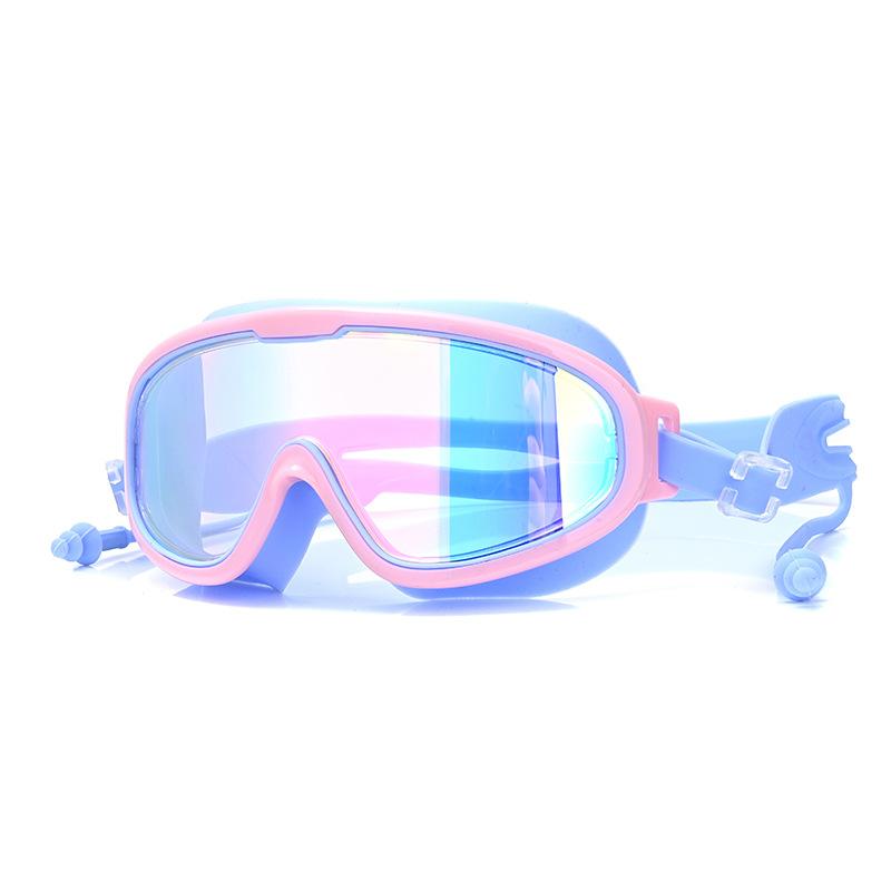 Водонепроницаемые и противозапотевающие детские очки высокой четкости для плавания в большой оправе для мужчин и женщин, профессиональные очки для дайвинга