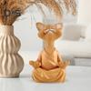 Статуэтка Будды-кота, сидящая статуя кошки для медитации, статуэтка Будды-кота из смолы, настольная коллекция украшений для внутреннего декора, йоги, медитации