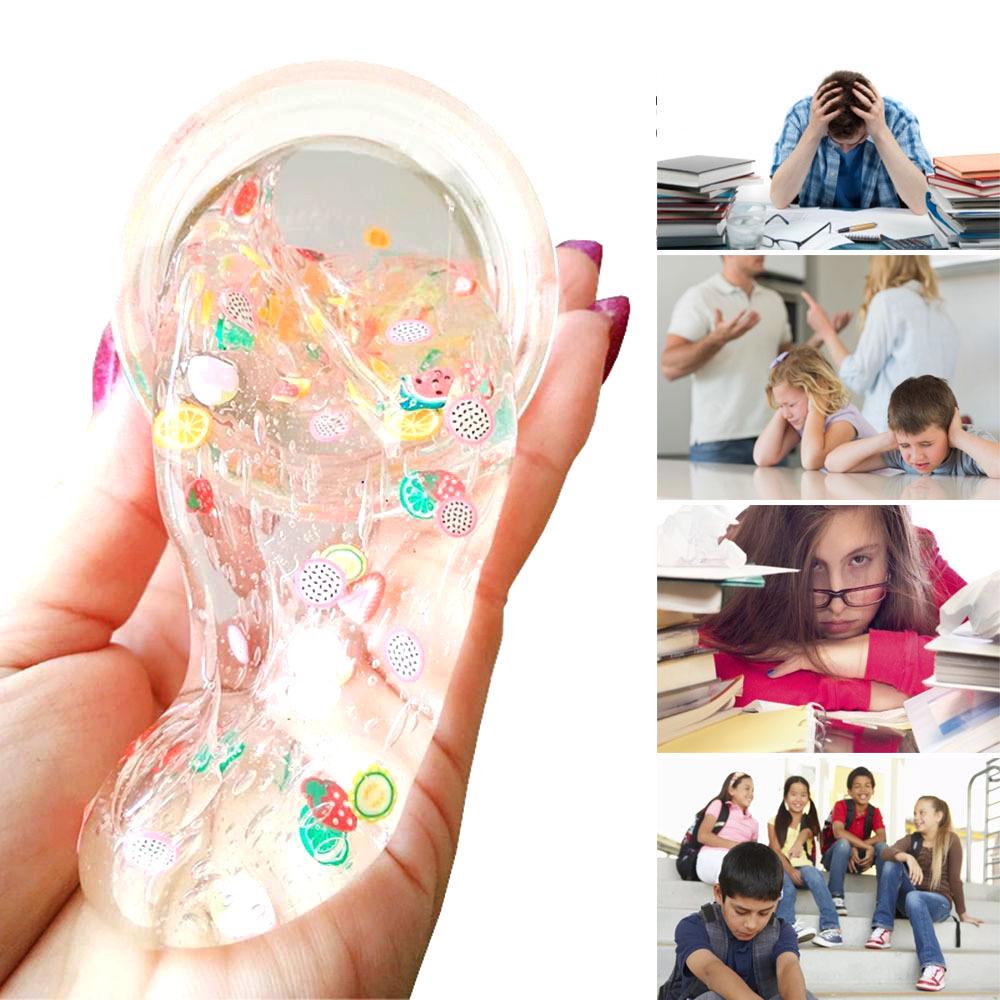 Non-Toxic Super Clear Crystal Fruit Slime for Kids Jelly Slime Mud 60ml