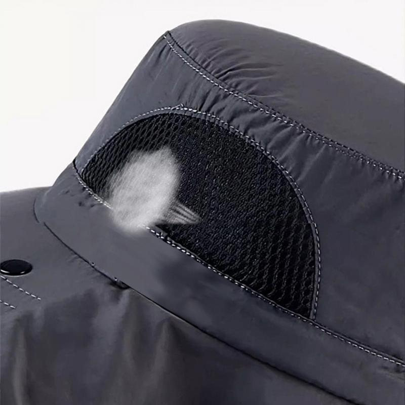 Sunshade Hat Big Eave Hat Mask Fishing Hat Outdoor Work Climbing Hiking Caps Sun Protection Detachable Sun Hat Sports Caps