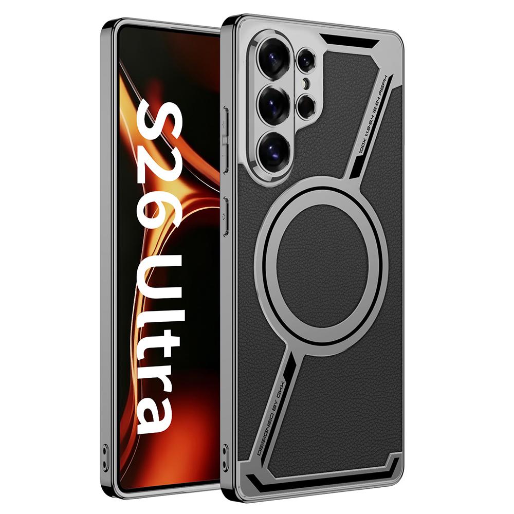 GKK For Samsung Galaxy S26 Ultra Magnetic Case Anti-Scratch PC+TPU+PU Phone Cover