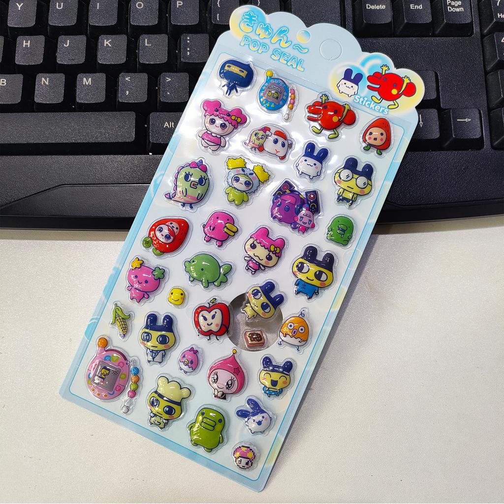 Cartoon 3D Relief Hollow Stickers - Cute Cartoon Anime Stickers Waterproof Children's Laptop Decoration and Anime Fan Gifts