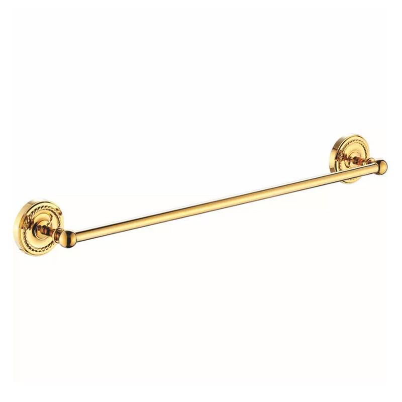 European Gold All-Copper Bathroom Towel Rack & Accessories Set