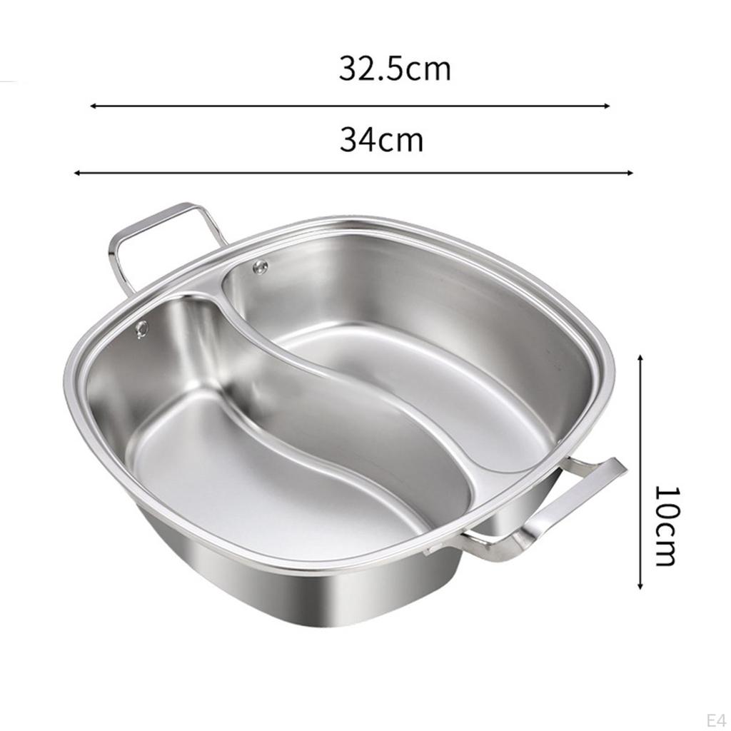 Chinese Pot Divided Cooking Multifunction Shabu Divider for Camping