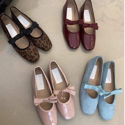 Весенний вечер новинка 2025 французский балет одинарная обувь плоские Мэри Джейн женская обувь сказочный ветер мелкий вырез бант