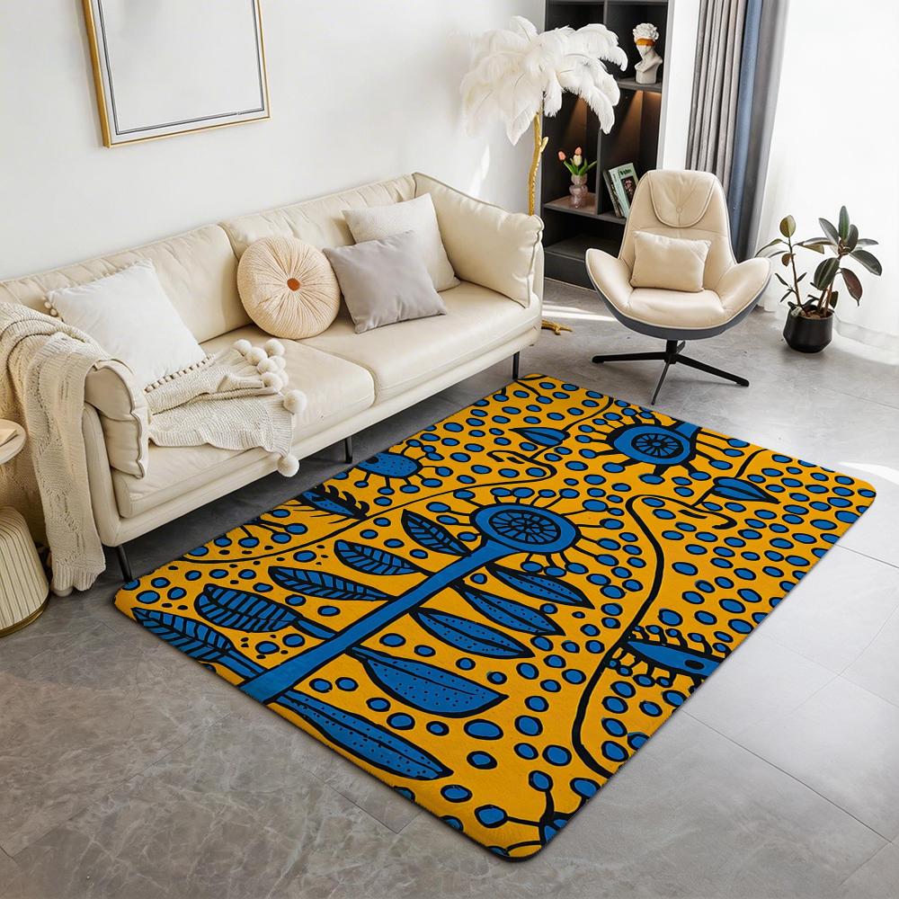 Abstract E Eyes Floor Mat Eco Flannel Doormat Non Slip Odorless Indoor Floor Rug Soft Short Plush Home Mat