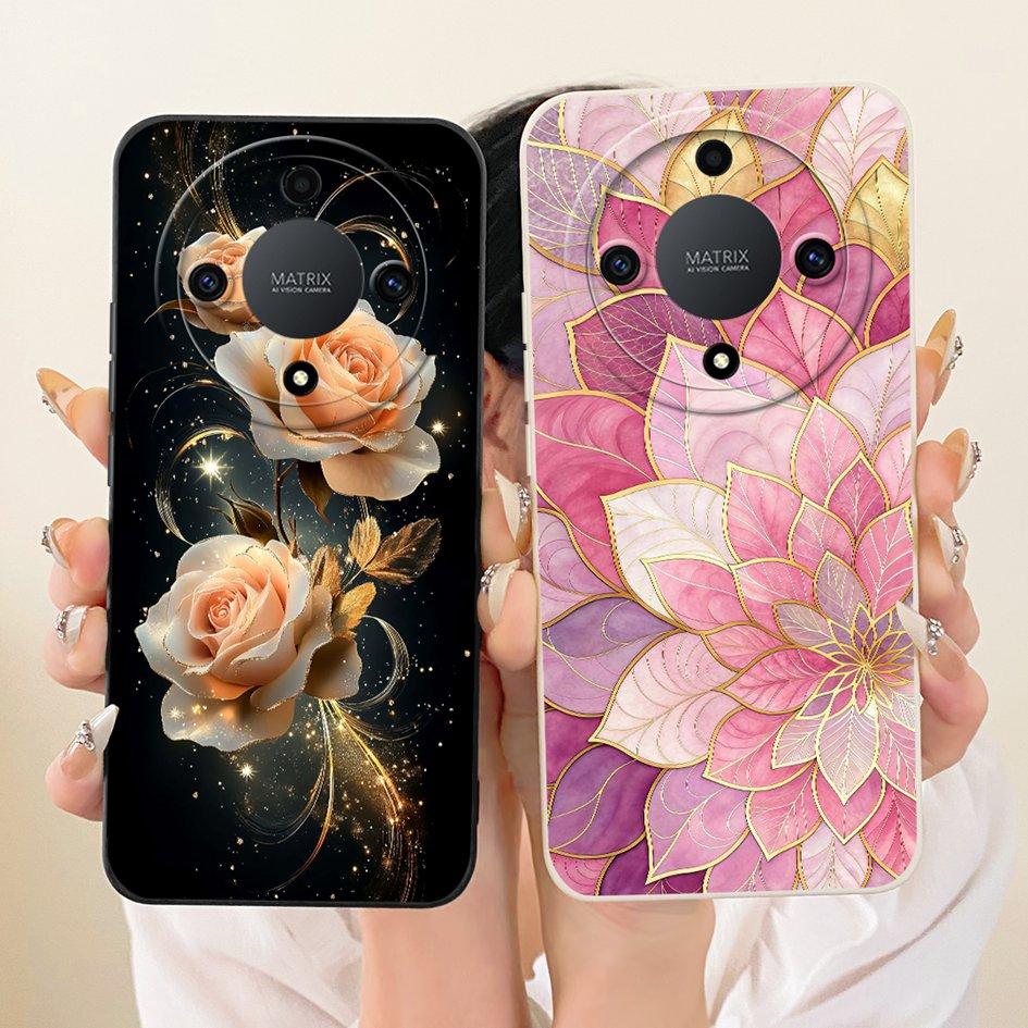 Ударопрочный Чехол Для Honor X9a Чехол Magic 5 Lite Funda RMO-NX1 RMO-NX3 Роскошные Чехлы Из Мягкого Силикона С Цветами Ромашки Для HonorX9a Capa
