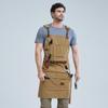 Wear-resistant Canvas Kitchen Apron with Multi-Pockets and Custom Logo