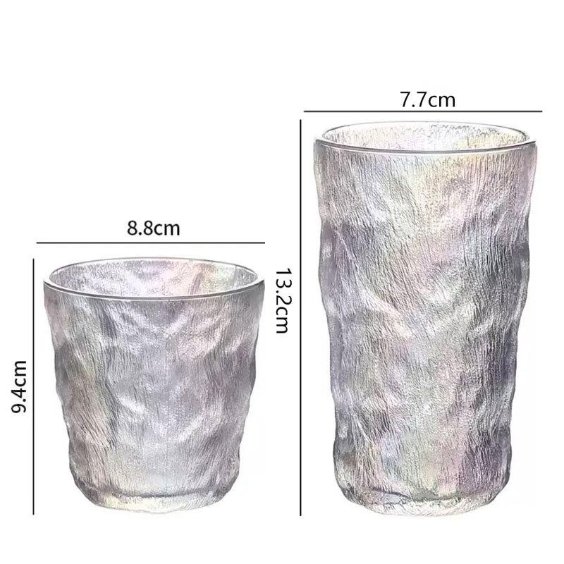 300ml/380ml Frosted Beverage Mug Colorful Glacier Cup Iced Coffee Latte Mocha Cups Drinkware Art Design Whiskey Cocktail Glasses