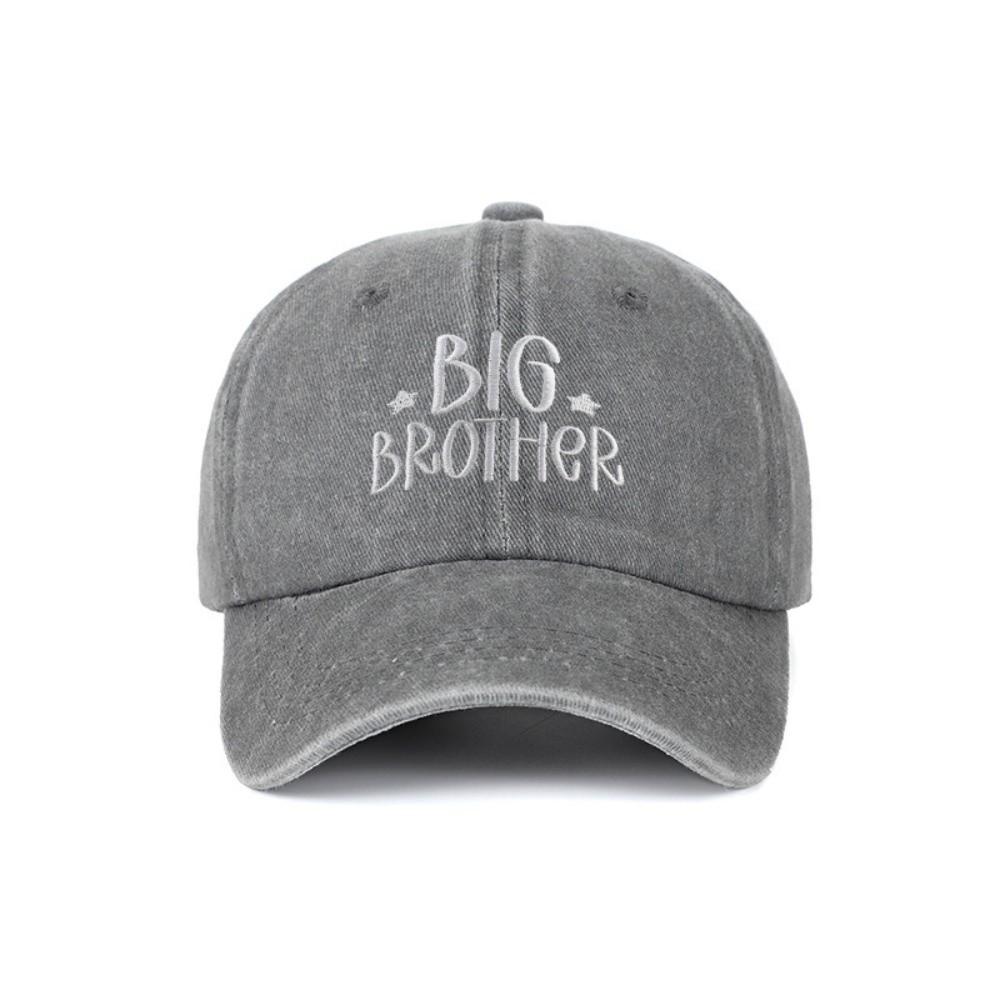 Fashion Washed Cotton Big Brother Big Sister Caps Adjustable Vintage Siblings Baseball Hats Breathable Dad Hat Gifts