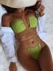 Women's Bikini Solid Color Sexy Women's Split Swimsuit Triangle Swimsuit
