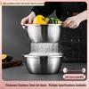 Food-Grade Stainless Steel Mixing & Draining Bowl Set