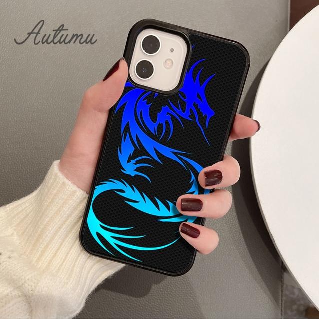 Мягкий чехол для телефона с татуировкой дракона для iPhone 11 12 13 14 Pro Max mini X XR XS SE 2020 6S 7 8 Plus Samsung Galaxy S21 S22