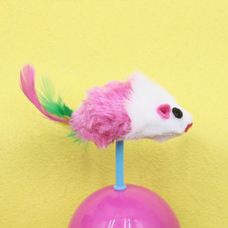 Прочная плюшевая игрушка-мышь с перьями для кошек: Веселье, устойчивое к царапинам и укусам