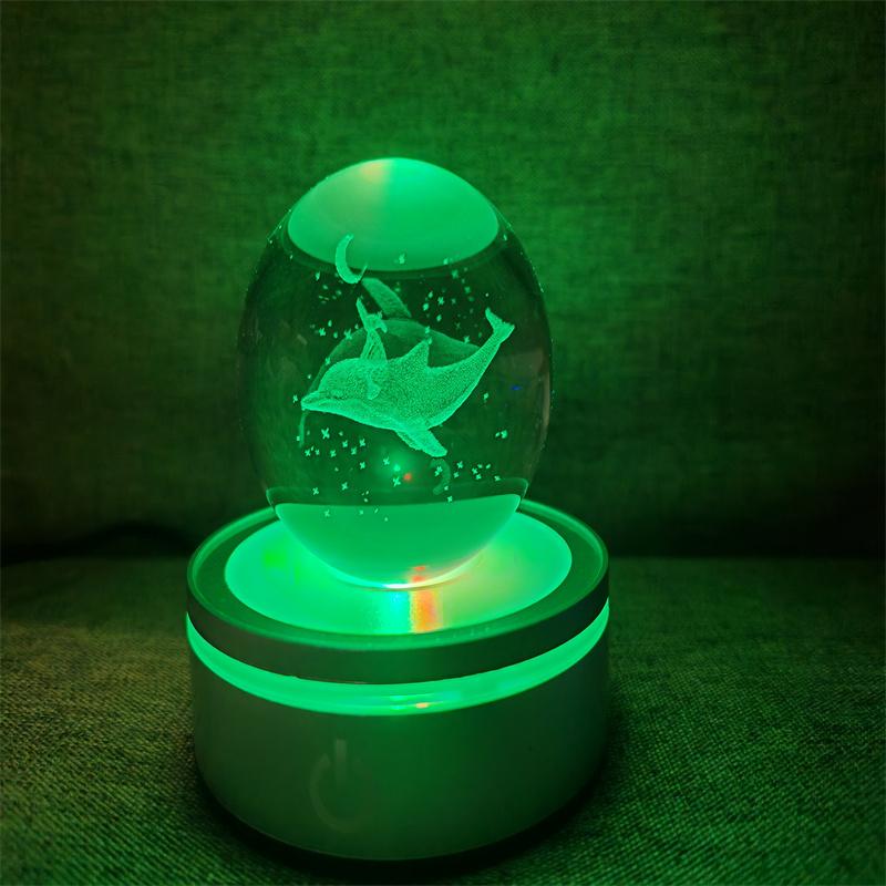 Хрустальный шар, ночные огни, светящаяся планета, галактика, астронавт, 3D RGB, лунная настольная лампа, атмосферная лампа, настольные украшения, подарки для детей